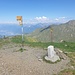 Gipfel Gazzirola (mit Grenzstein Schweiz / Italien)