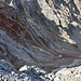 Blick zum Tal Ra Muntejela mit der roten Senke welche zum Gipfel der Hohen Gaisl führt