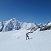 Schneemessen am Aletschgletscher (Foto: R.M.)