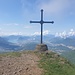 das riesige Kreuz bei Motto della Croce mit herrlicher Sicht in Richtung Lugano und Sottoceneri