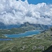 Lago Bianco und Berninapass bei der Rückfahrt ins Tal