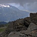 Alpe Carmezzano (alla base della costola prativa) e fondovalle