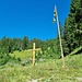 Neues Alpkreuz auf der Vilterser Alp Brennboden, erstellt durch den Vilterser Leo Thuli anfangs Sommer 2023