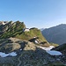 Aufstieg zur Rötspitze - Rückblick zur Lenkjöchlhütte