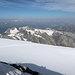 Leicht dunstiger Gipfelblick zur Berninagruppe