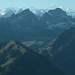 Mont Blanc, Aiguille Verte und Les Droites über Dent de Savigny und Dent de Ruth