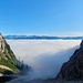 Aufstieg - Nebelmeer im Rückblick