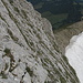 Girenspitz, cresta noreste: Se atravesa esta ladera desde la pasada al fondo (llamada "Hüenerbergsattel")