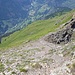 Tiefblick im letzten Aufstieg zum Col di Lana.