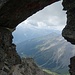 Blick durchs Felsenfenster nach Südtirol