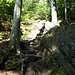 Steiler steiniger Anstieg zum Klostersteingipfel