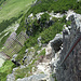 das steilste Stück des Panorama-Klettersteiges zur Henne