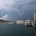 am Hafen von Split, das Gewitter zog knapp vorbei
