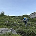 Aufstieg zur Bergüner Furgga, zuerst durch Wiesen....