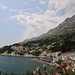 Ausblick vom Restaurant, man sieht rechts oben schon mein Gipfelziel