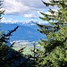 Ausblick über Bruneck auf die Dolomiten