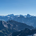 Le Pleureur (3.704 m): Blick zum Weisshorn und Dent Blanche