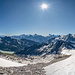 Le Pleureur (3.704 m): Gipfelpanorama
