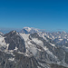 Le Pleureur (3.704 m): Blick zum Mont Blanc