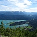 Walchensee, dahinter der Karwendel