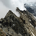 Gipfelaussicht vom Lagginhorn über den den S-Grat zum Weissmies