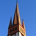Steiler als die Berge im Alpstein: Kirchturm der evangelischen Kirche in Degersheim