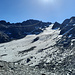 A la station du Col des Gentianes, vue sur le Mont Fort et le Glacier de Tortin.