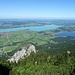 Hopfensee, Forggensee und Bannwaldsee vom Tegelberg