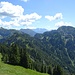 Blick nach Westen in die Ammergauer Alpen