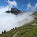 Les nuages vont et viennent dans la montée au-dessus d'Undri Läger
