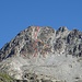 Meine ungefähre Route in der Piz Val Müra Südflanke:<br />Rot: Aufstieg<br />Orange: Abstieg untere Hälfte.