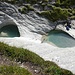 Einige der Gletschermühlen werden als Badebecken genutzt