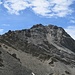 Der Ostgrat im Abstieg vom Hoch Ducan aufgenommen am 31. Juli 2023. Hier sind die einzelnen Stellen gut sichtbar und die Route auf dem folgenden Bild eingezeichnet