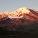Chimborazo im Sonnenaufgang bei der Tour zum Carihuairazo am nächsten Tag - wunderschön!