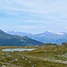 Dans la descente du Meidpass: lac d'Armina et glacier des Diablerets