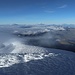 Die Aussicht vom Cayambe ist sehr schön - man sieht alle drei grossen Eisvulkane Ecuadors