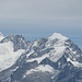 Über dem Rhonegletscher gelegene Gipfel im Zoom