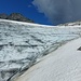 Der kleine Gletscher westlich von der Bachmayrspitze. Man muss ihn nicht betreten, die Schneefelder am rechten Bildrand sind später im Jahr wohl nicht mehr da.