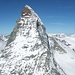Die Umrundung des Matterhorns beginnt. In der Mitte der Hörnligrat.