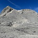 Rückblick zur Marxenkarspitze, über den Sattel rechts gehts nach unten