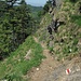 Le seul passage sécurisé de la montée depuis Eigenthal (photo de 2014)