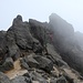Diese Kletterstelle hält viele Touristen von einer Besteigung des Hauptgipfels ab.