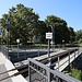 Zittau, Mandaubrücke mit diagonaler Eisenbahnkreuzung