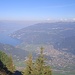 Blick von der Daube hinunter nach Interlaken und zum Thuner See