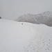 Am Tag des Anstiegs vom Jungfraujoch zur Mönchsjochhütte ist es trüb.