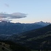 Blick nach Aosta von der Alpe Baravex