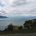 Blick über den Genfer See (Parkplatz der A9, oberhalb von Montreux)