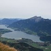 Ausblick vom Rettenkogel auf den Wolfgangsee, dahinter der <a href="http://www.hikr.org/tour/post9263.html"><strong>Schafberg</strong></a>