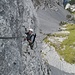 Der luftige Klettersteig mit viel verbautem Fe (Ferrum) und hoch hängendem Sicherungsseil