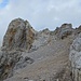 Abstieg vom Cristallo di Mezzo - im oberen Bereich sind für den Auf- und Abstieg unterschiedliche Wege gedacht